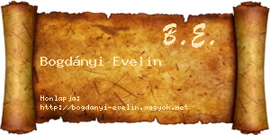 Bogdányi Evelin névjegykártya