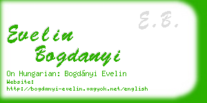 evelin bogdanyi business card